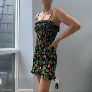 Urban Outfitters Floral Black Mini Dress